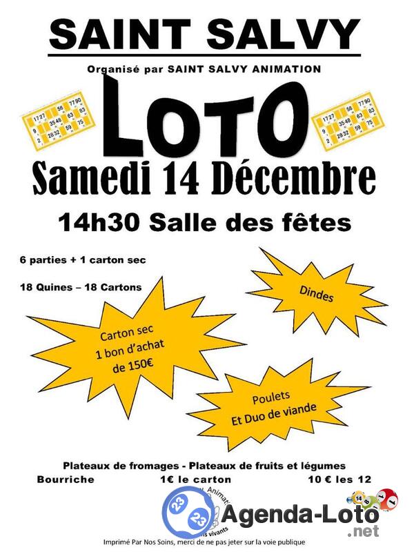 Loto d'hiver de saint salvy animation