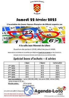 Photo du loto Loto des jeunes sapeurs pompiers de lillers