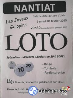 Photo du loto Loto les joyeux galopins