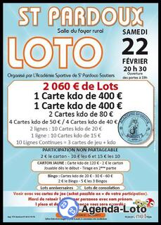 Photo du loto Loto de L'Académie Sportive St Pardoux Soutiers