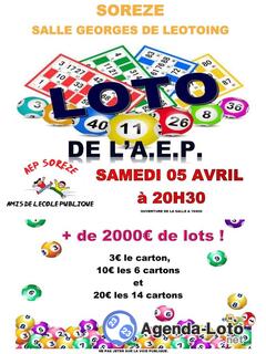 Photo du loto Loto de l'AEP