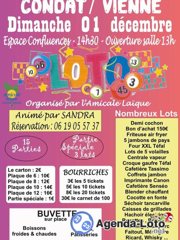 LOTO de l'AL Condat animé par Sandra