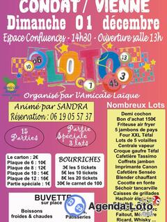 Photo du loto LOTO de l'AL Condat animé par Sandra