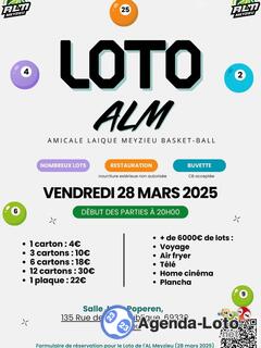 Photo du loto Loto de l'ALM Basket Meyzieu