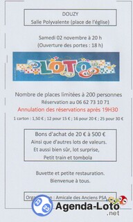 Photo du loto LOTO de l'amicale des anciens PSA