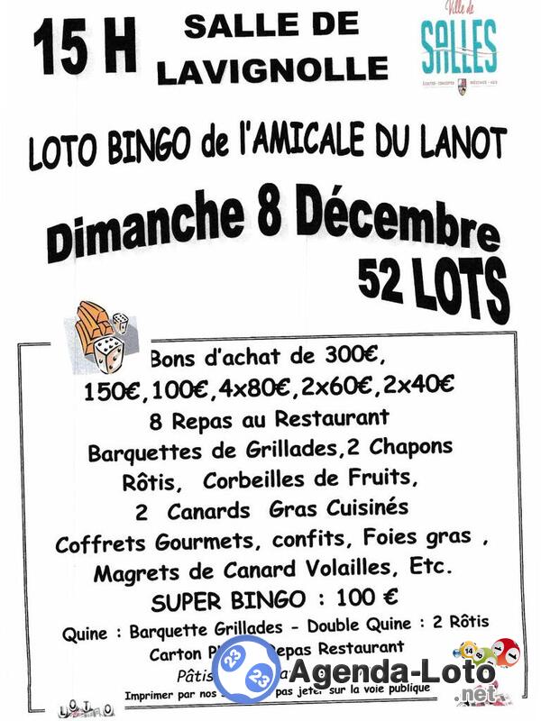 Loto de l'amicale du lanot