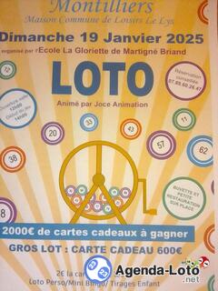 Photo du loto LOTO de L' amicale la gloriette par joce animation