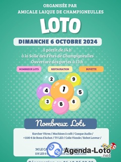 Photo du loto Loto de l'Amicale Laïque de Champigneulles