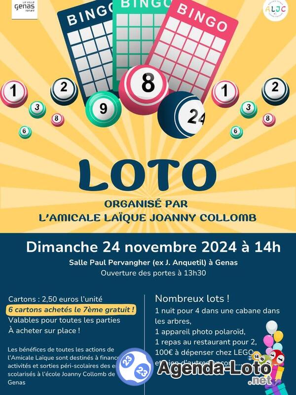 Loto de l'amicale laïque Joanny Collomb