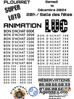 Photo du loto LOTO de l'amicale laïque de Plouaret animé par Luc