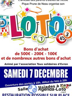 Photo du loto Loto de l amicale des parents d'élèves de neau