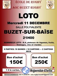 Photo du loto Loto de L'AOC Rugby