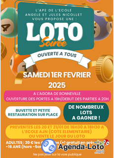 Photo du loto Loto de l’APE Angele et Jules Nicollet