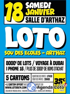 Photo du loto Loto de l APE d Arthaz