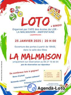 Photo du loto Loto de l' APE de Lor, La Malmaison et Amifontaine