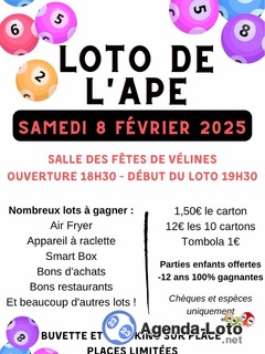 Photo du loto Loto de l’ape des petits vélinois