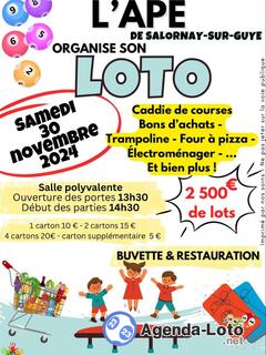 Photo du loto LOTO de l'APE Salornay