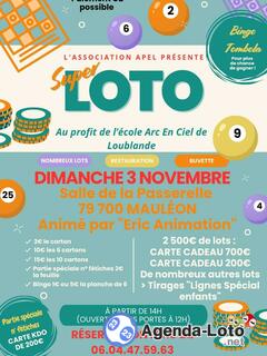 Photo du loto Loto de l'APEL école Arc en Ciel de Loublande à Mauleon