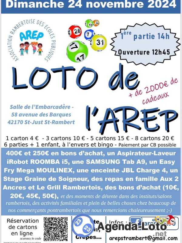 Loto de l’arep Association Rambertoise des Ecoles Publiques