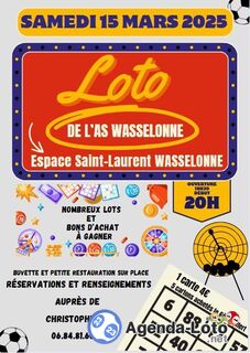 Photo du loto Loto de l'as wasselonne anime par christophe