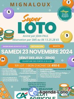 Photo du loto Loto de l'Asm animé par Jp