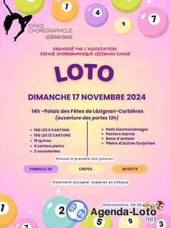 Photo du loto Loto de l'association de danse Espace chorégraphique