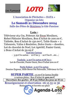 loto de l'association DATA SPECIAL NOEL