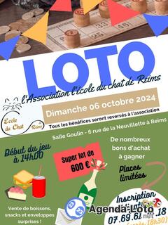 Photo du loto Loto de l'association l'Ecole du chat de Reims