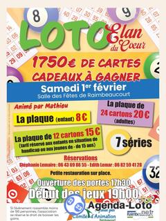 Photo du loto Loto de l'association élan du coeur