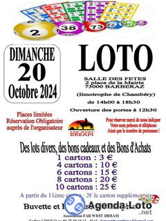 Photo du loto Loto de l'association Far West Dream