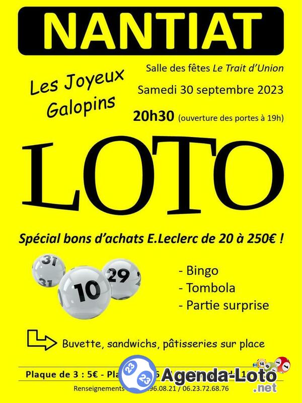 Loto de l'association (LES JOYEUX GALOPINS)