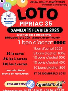 Photo du loto Loto de l’association Mendy Holley compétition