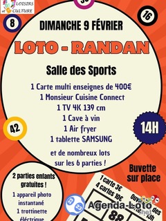 Photo du loto Loto de l’Association des Parents d’élèves de Randan