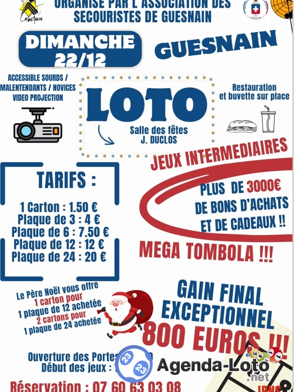 Loto de l’association des Secouristes de Guesnain