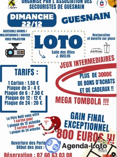 Photo du loto Loto de l’association des Secouristes de Guesnain