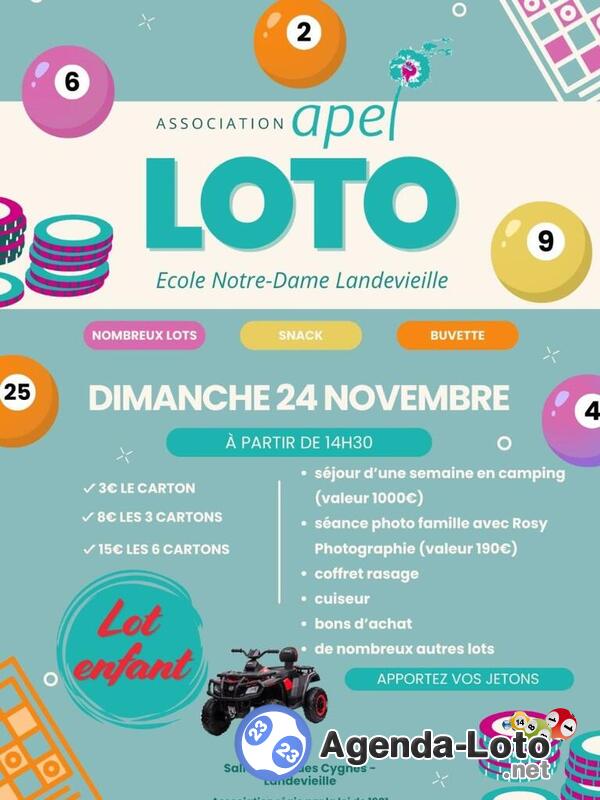 Loto de l'école Notre Dame de Landevieille