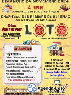 Photo du loto Loto de l'ecole de foot du blagnac football club