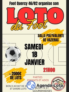 Photo du loto Loto de l’école de foot Quercy 46-82