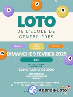 Photo du loto Loto de l’école de Genebrières