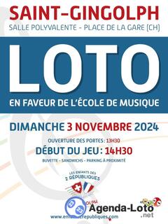 Photo du loto Loto de l'école de musique