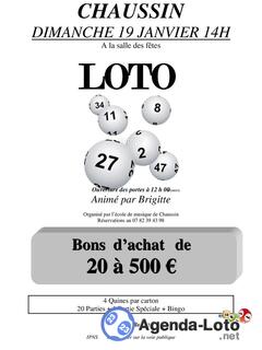 Photo du loto Loto de l'école de musique de Chaussin, animé par Brigitte