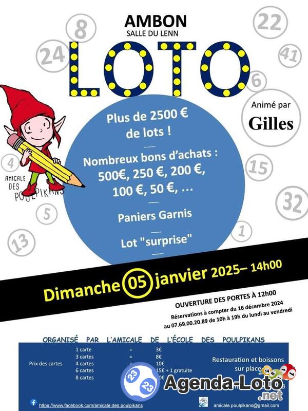 LOTO de l'école des Poulpikans