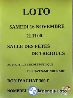 Photo du loto Loto de l'ecole publique de cazes mondenard