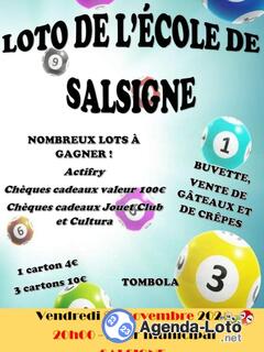 Photo du loto Loto de l'école de Salsigne