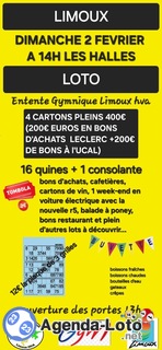 Photo du loto Loto de l’Entente Gymnique Limoux