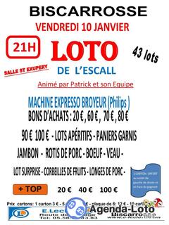 Photo du loto loto de l' escall anime par Patrick et son équipe