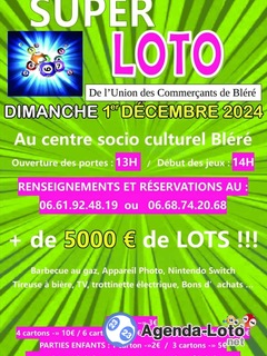 Photo du loto Loto de l’union des commerçants de Bléré