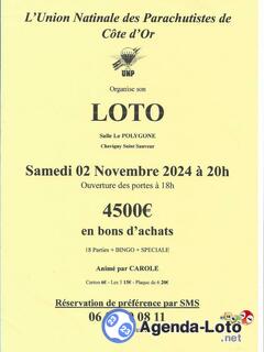 Photo du loto LOTO de l'UNP Côte d'Or