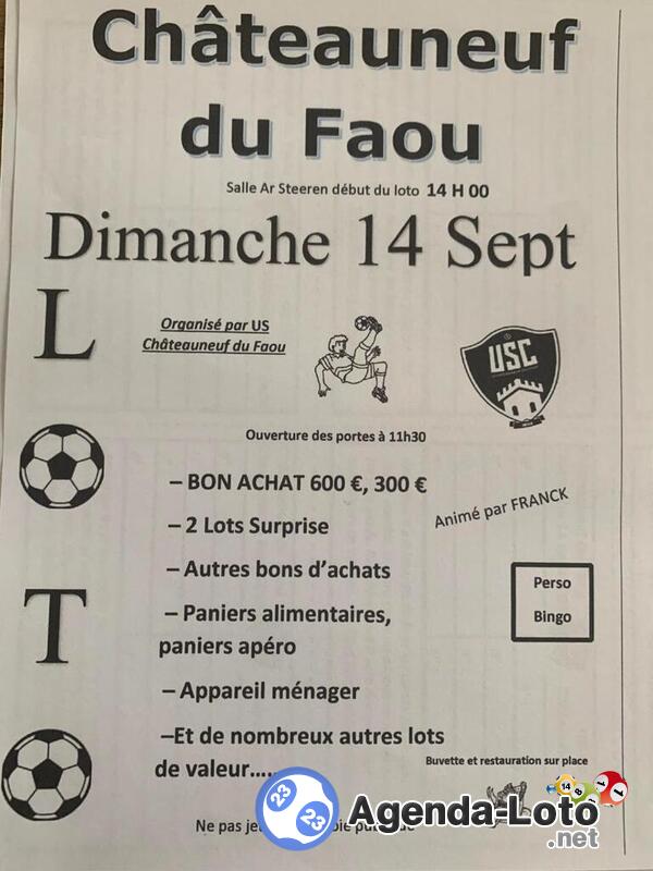 LOTO de l' USC foot animé par FRANCK