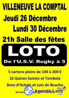 Photo du loto Loto de l'usv rugby a 5